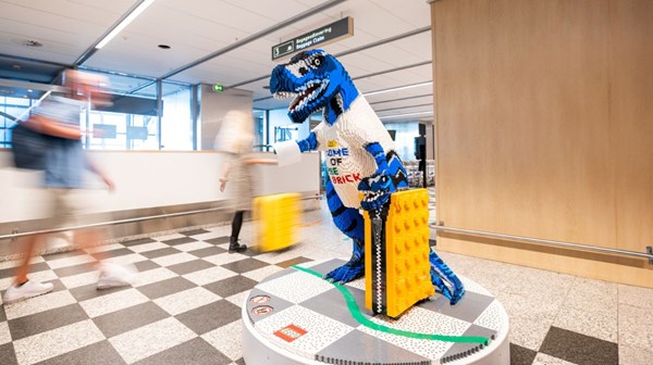 LEGO House dino i BLL lufthavn