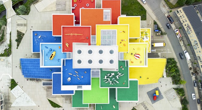 LEGO House set oppefra